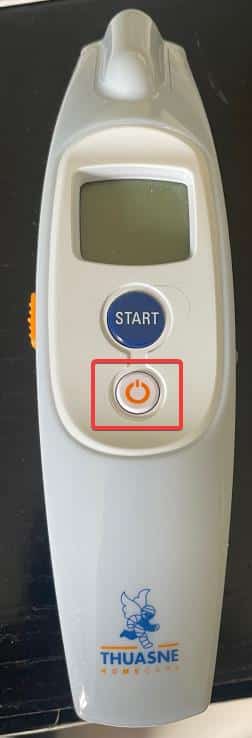 bouton arrêt thermomètre Thuasne