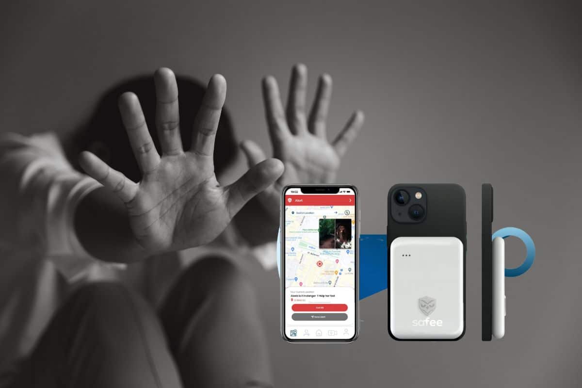 Safee est une coque de téléphone qui dissimule un dispositif anti-agression pouvant être activé en moins de 1 secondes et offrant jusqu'à 5 fonctions d'autodéfense.