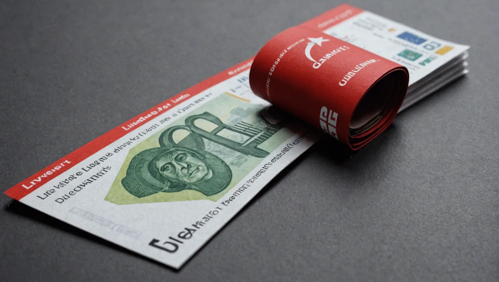 Livret A ouvert posé sur un relevé bancaire et une calculatrice