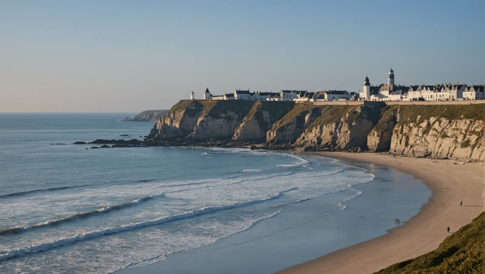 La façade du cinéma La Toile de mer à Pornichet, un soir de séance