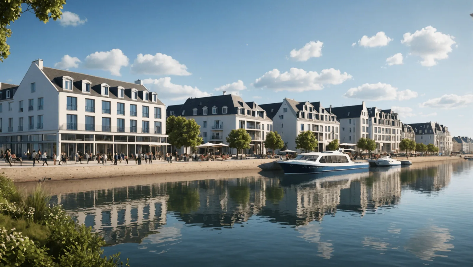Le remblai de Pornichet en travaux, voirie réduite et cheminement piéton élargi