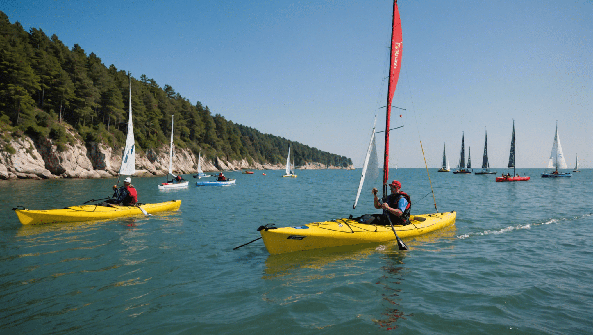 découvrez l'audace des kayakistes qui défient les voiliers géants au cœur de pornichet. une aventure unique entre mer et voile !