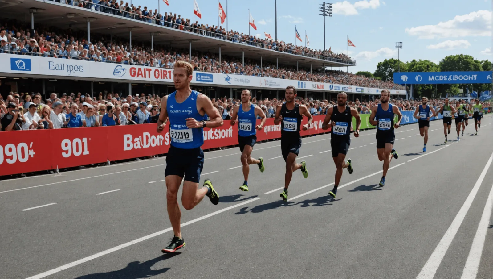 Des coureurs sur un chemin côtier lors d'une course hors stade