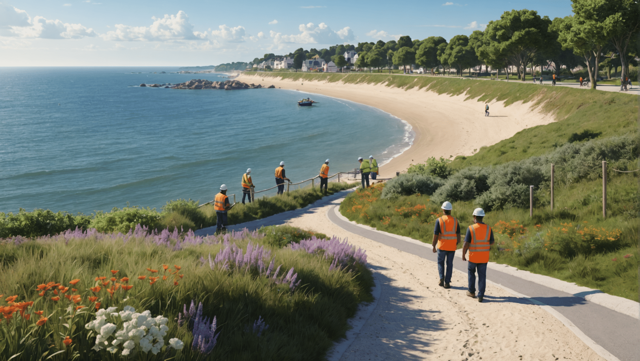 découvrez les dernières avancées des travaux de réhabilitation du sentier côtier à pornichet. cette nouvelle étape promet d'améliorer l'accessibilité et de préserver la beauté naturelle de la côte, offrant ainsi une expérience inoubliable aux randonneurs et aux amoureux de la nature.