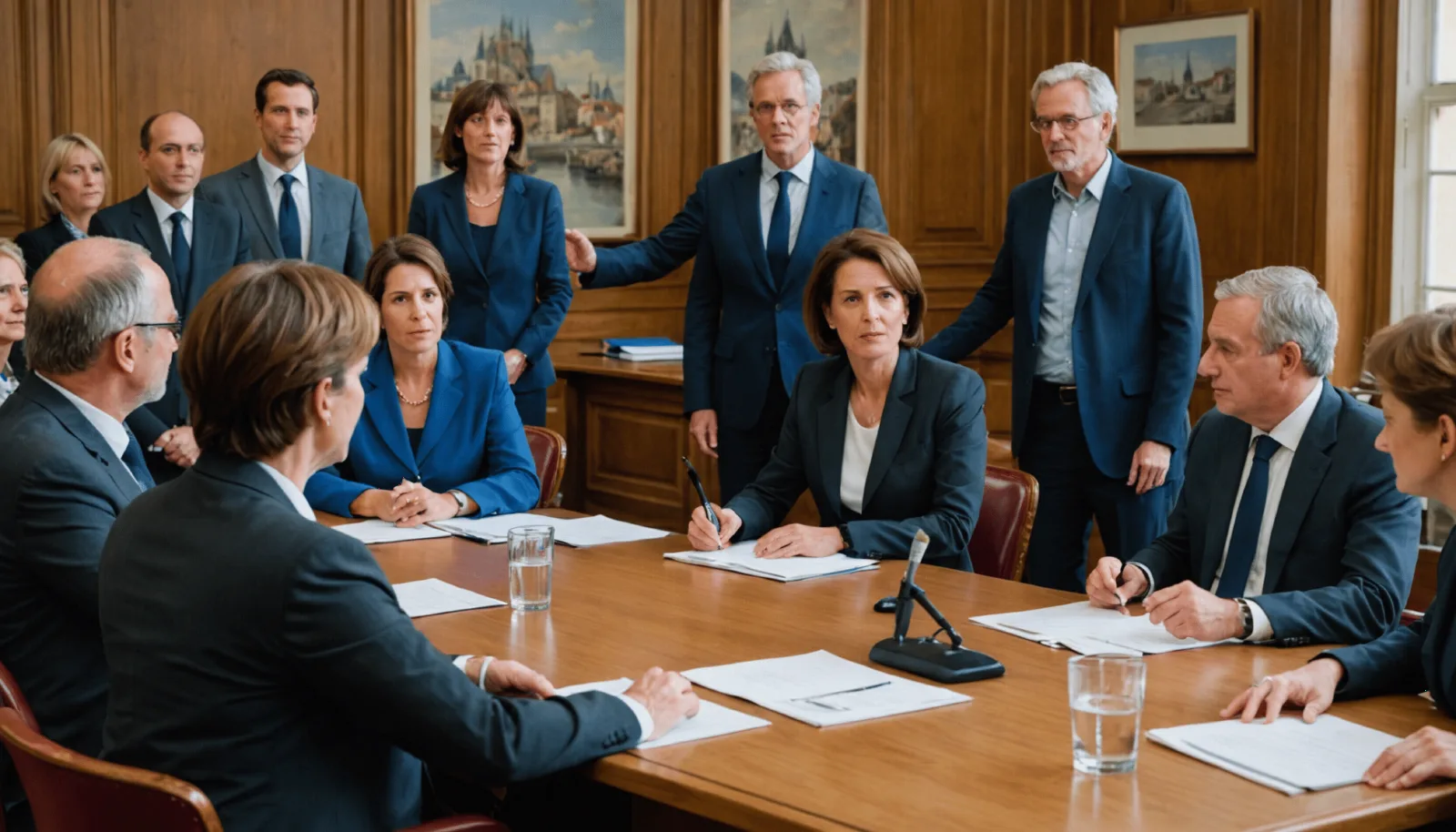 La salle du conseil municipal de Pornichet pendant une séance publique