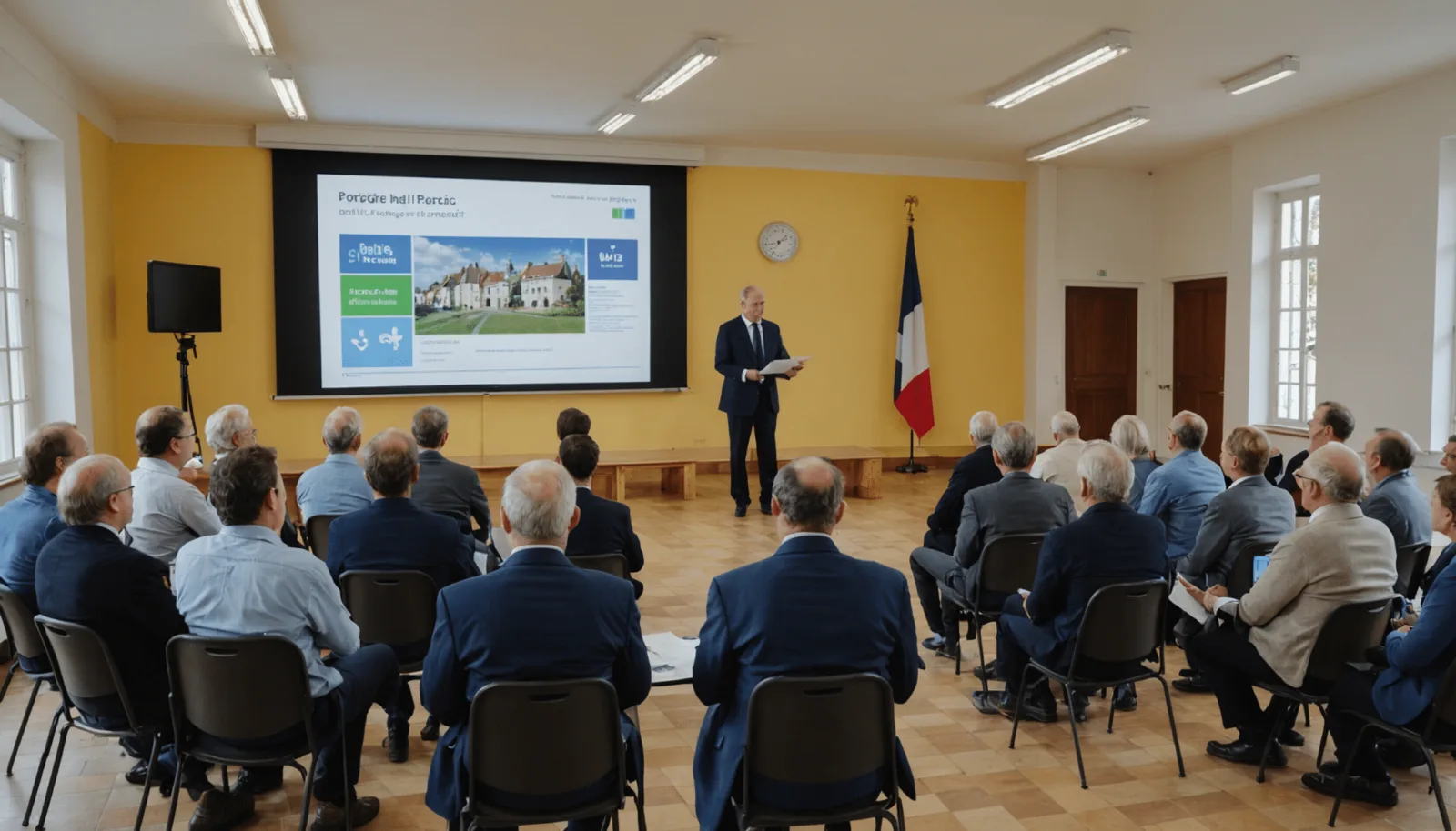 La salle du conseil municipal de Pornichet lors du vote du budget 2025