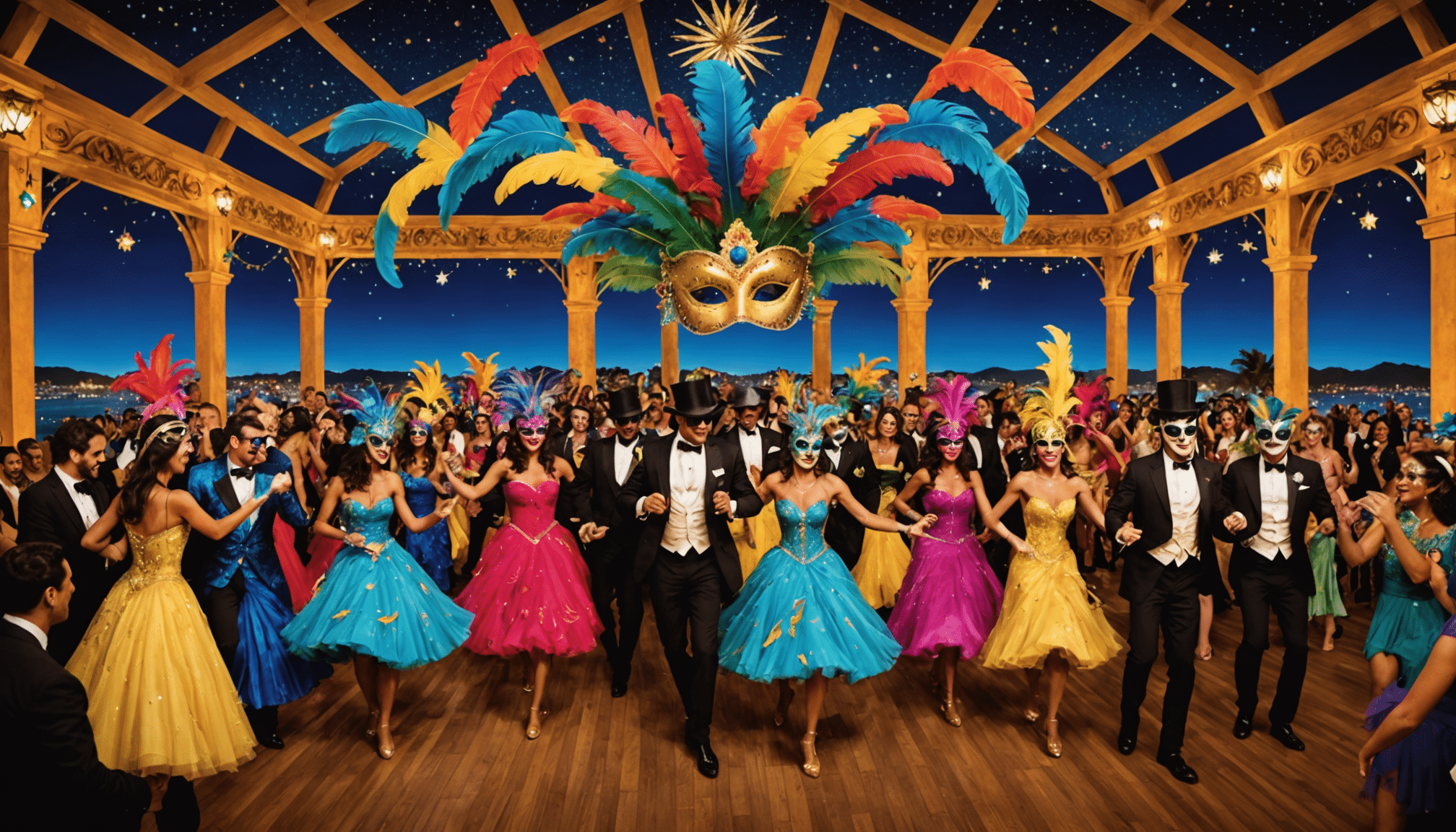 rejoignez-nous pour une soirée magique au bal forro : une nuit envoûtante masquée. plongez dans l'ambiance festive du forró tout en portant un masque élégant, dansez au rythme des mélodies envoûtantes et laissez-vous transporter par l'énergie et la convivialité de cette expérience unique. ne manquez pas cette occasion de célébrer la culture brésilienne dans une atmosphère féerique!