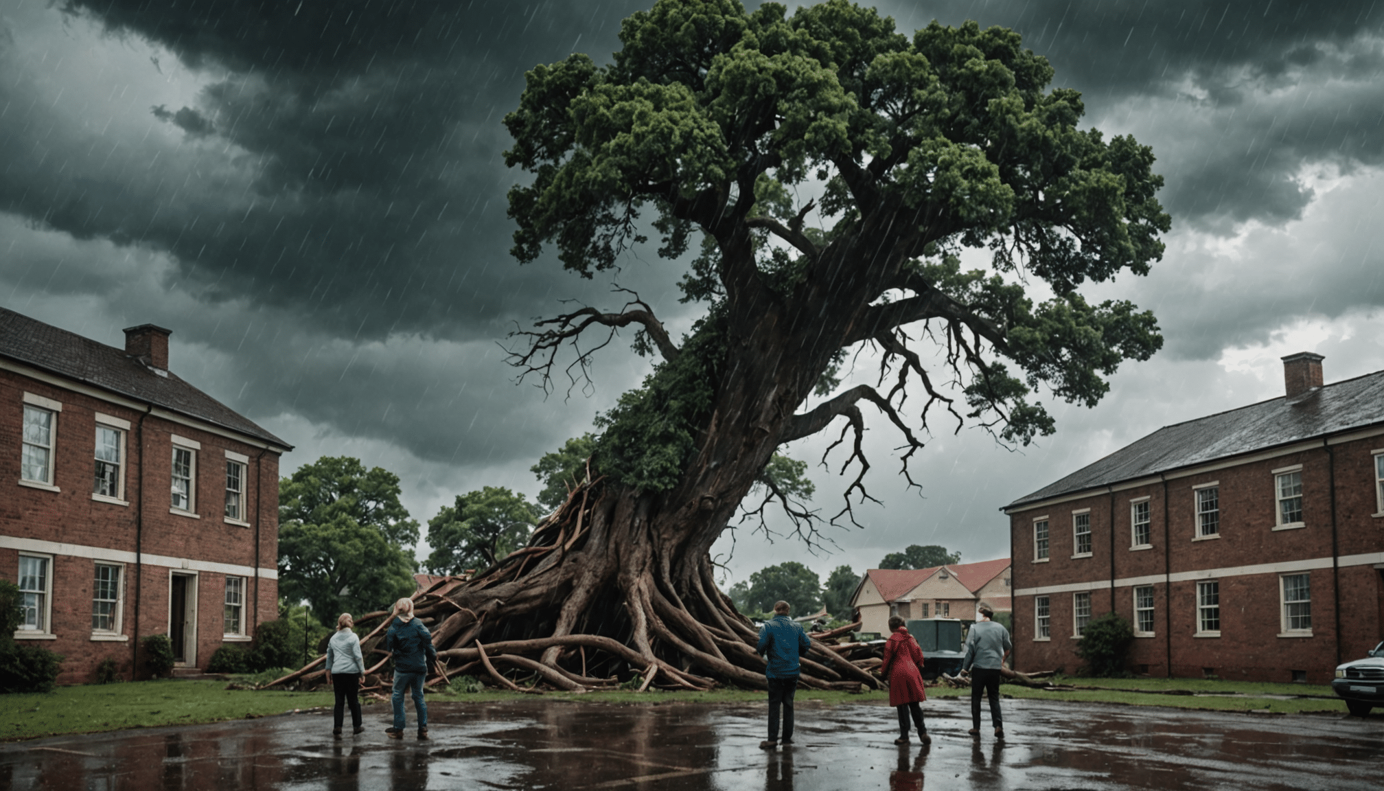 découvrez l'incident choquant lors de la tempête herminia, où un arbre s'est effondré brutalement devant une école, mettant en danger la vie des élèves. une mère, en essayant de sauver son enfant, a été secourue et transportée à l'hôpital. lisez notre article pour connaître tous les détails de cet événement dramatique.