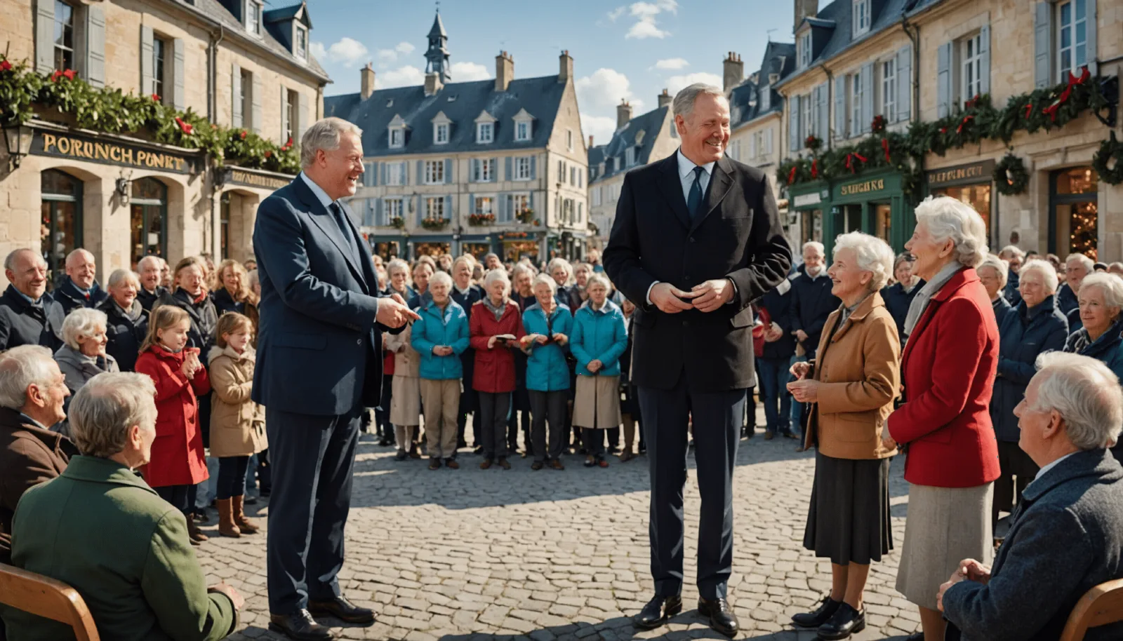 Le maire de Pornichet s'adresse aux habitants réunis pour la cérémonie des vœux.