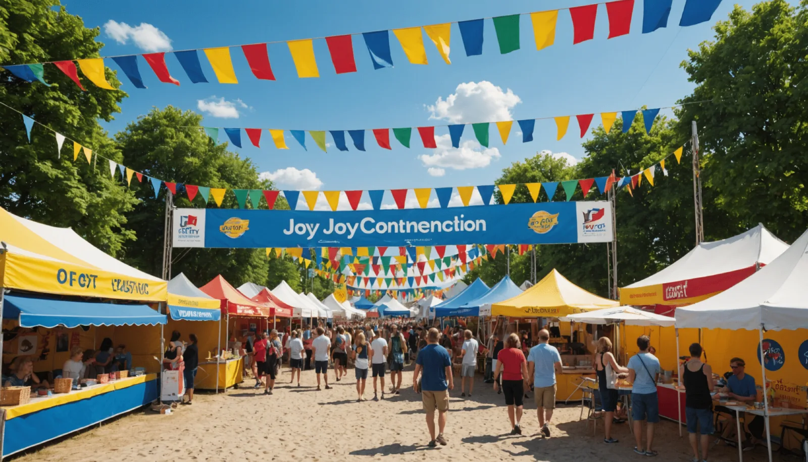 Scène de concert en plein air devant un public dense, à la tombée du jour