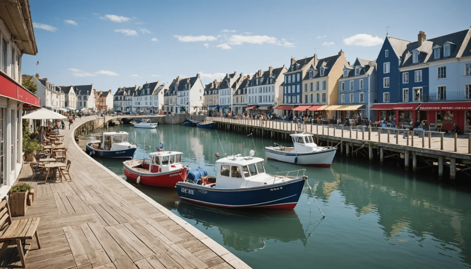 Le vieux môle de Pornichet et son enrochement vus depuis le quai du port