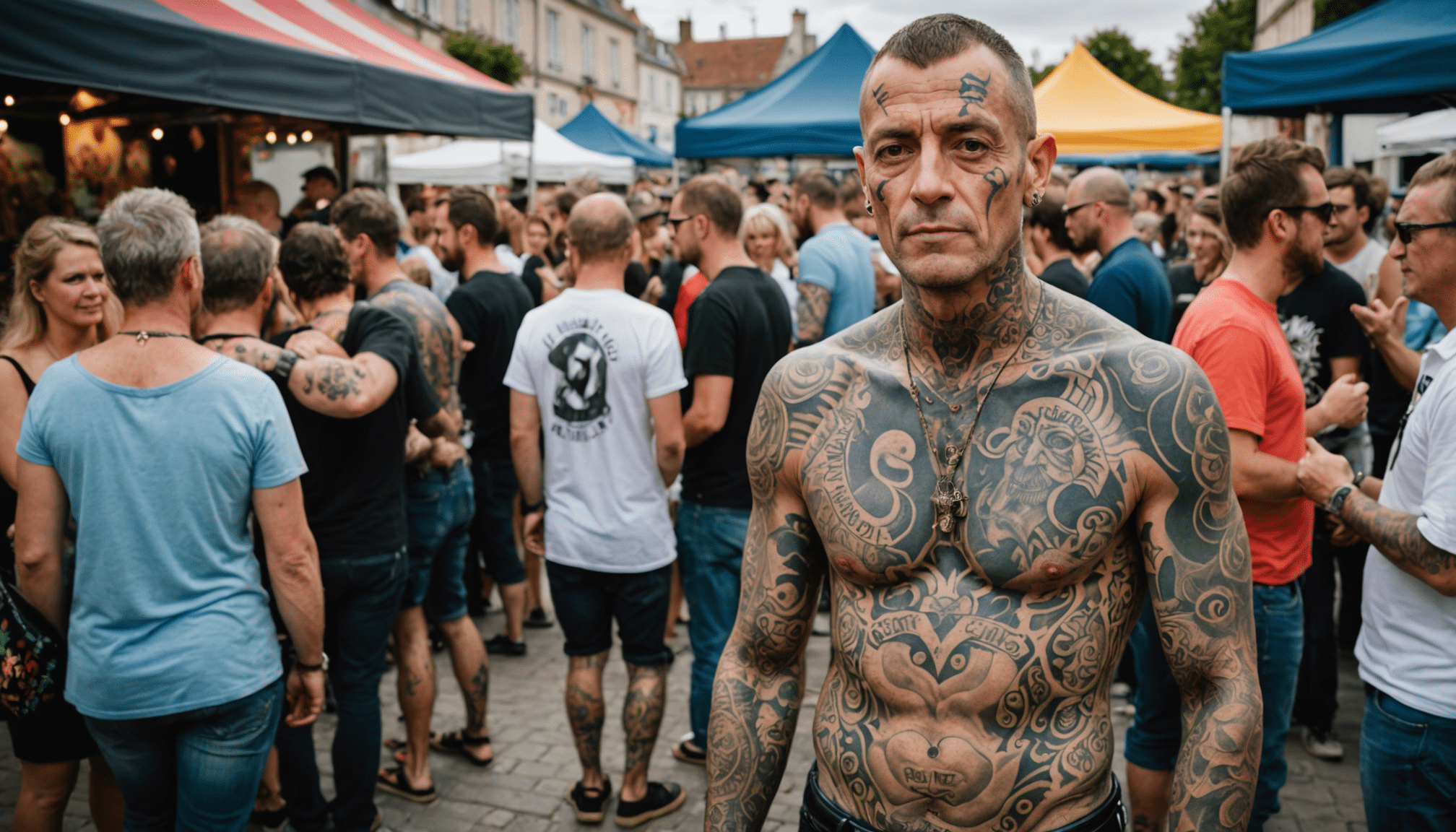 découvrez l'univers fascinant de l'homme le plus tatoué de france lors du week-end du tatouage à pornichet. plongez dans cette expérience immersive, où art corporel et passion se rencontrent, et laissez-vous inspirer par des histoires uniques derrière chaque œuvre d'art sur peau.