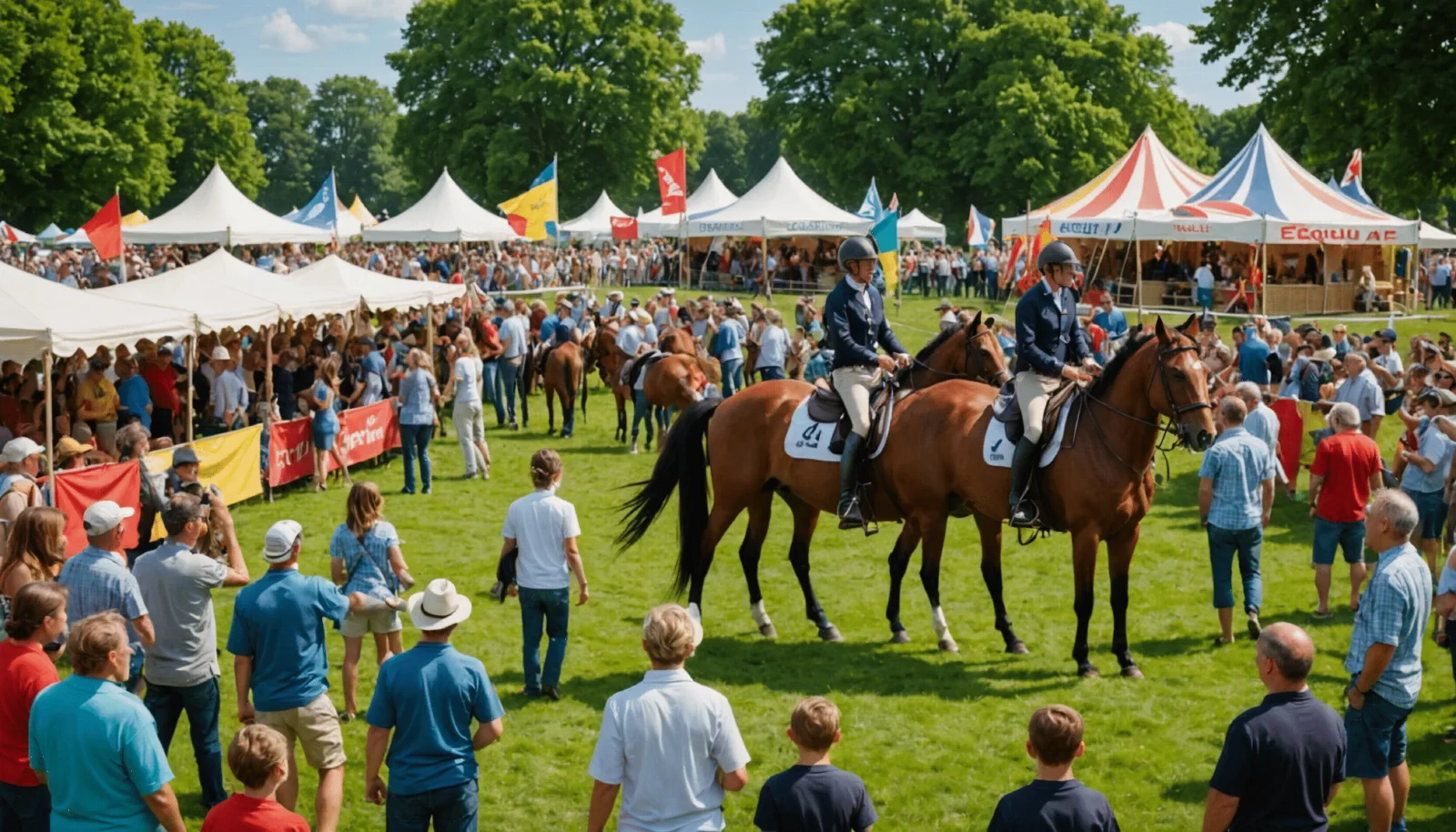 Un cheval et son cavalier sur la piste en sable de l'hippodrome de Pornichet