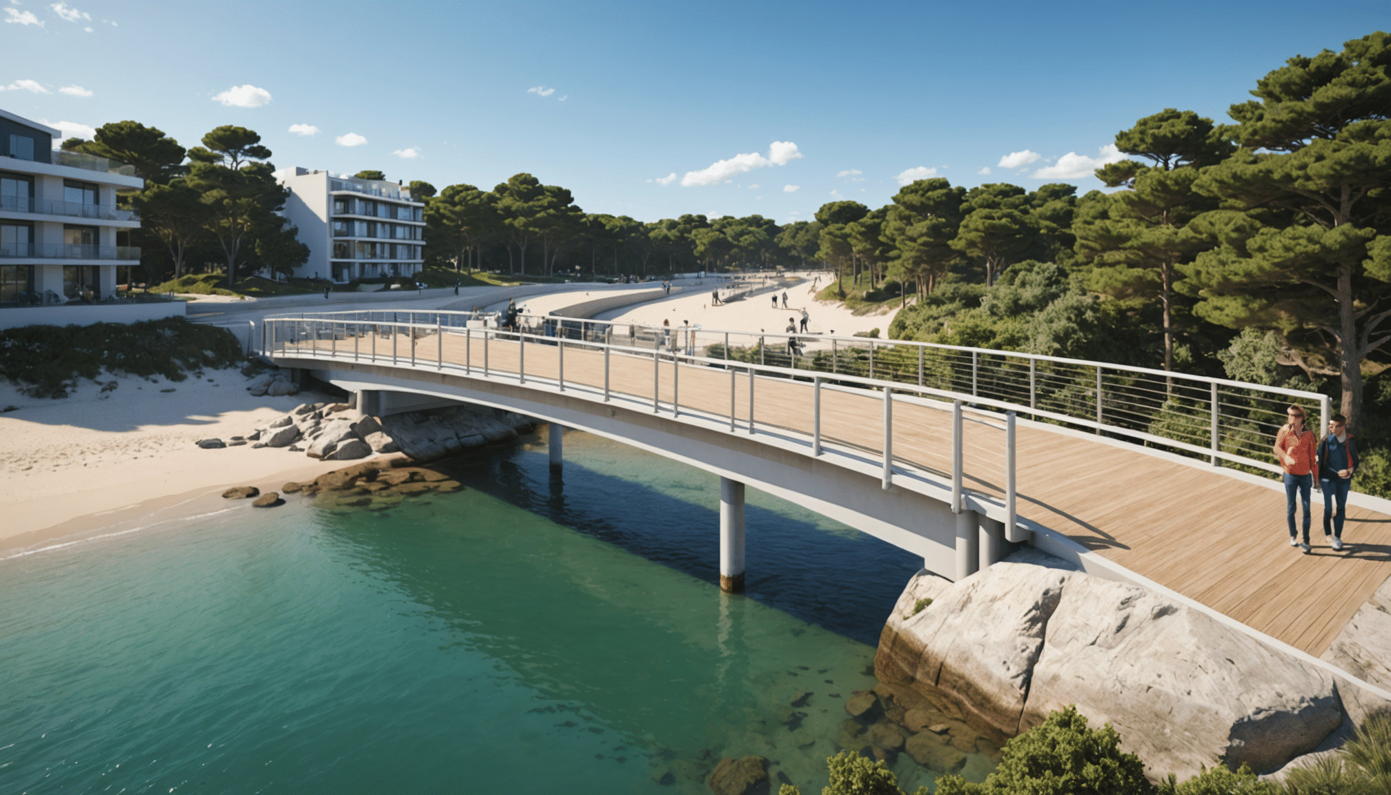découvrez la nouvelle passerelle de pornichet, un projet ambitieux de 1,7 million d'euros qui va créer une connexion unique avec la mer. une réalisation qui allie esthétique et fonctionnalité, permettant aux visiteurs d'accéder facilement aux paysages côtiers.