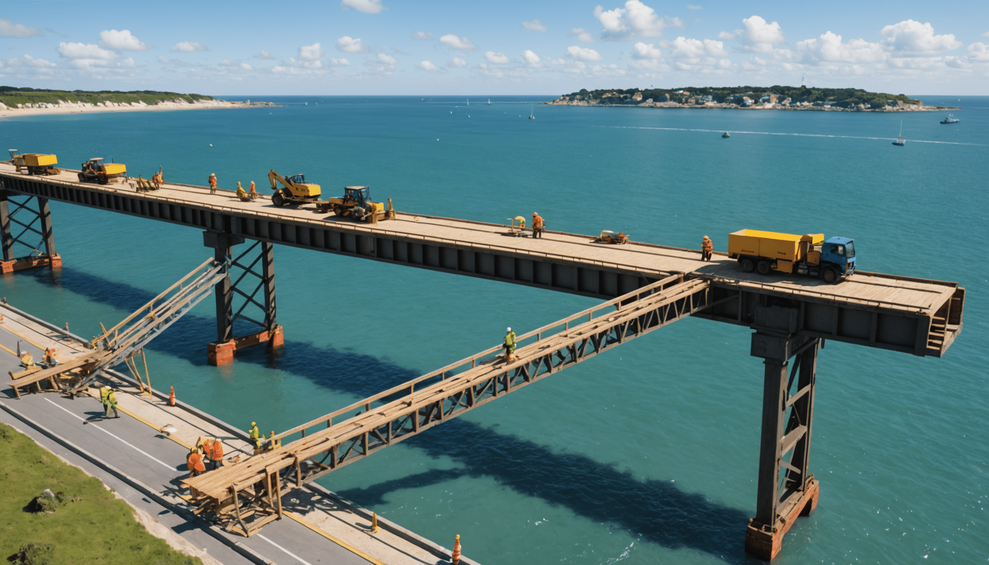 découvrez l'avancée des travaux de la passerelle du vieux môle à pornichet, alors que les premiers segments prennent forme. un projet qui promet de redynamiser le front de mer et d'offrir un nouveau cadre de vie aux habitants et visiteurs.
